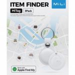 תגית איתור לאפל עם כיסוי עור ומחזיק מפתחות MiTag חברת MiLi